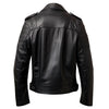 Men’s Black Genuine Sheepskin Notch Lapel Collar Biker Leather Jacket