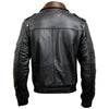 Men’s Black Genuine Sheepskin Stand Collar Classic Motorcycle Biker Style Leather Jacket